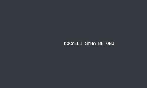 Kocaeli saha betonu