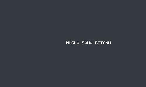 Mugla saha betonu